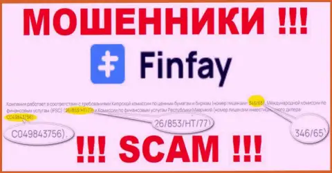 На web-сервисе FinFay представлена их лицензия, но это коварные мошенники - не верьте им