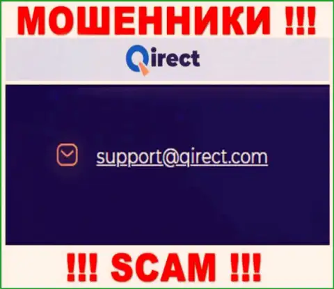 Довольно-таки рискованно связываться с конторой Qirect, даже через их e-mail - это наглые internet-мошенники !!!