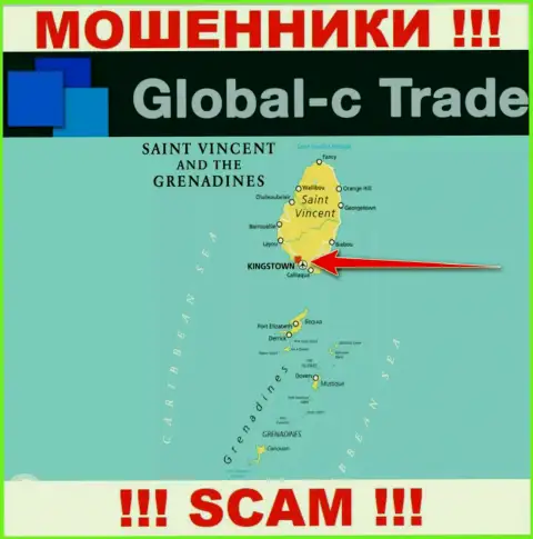 Будьте очень бдительны мошенники Global-C Trade зарегистрированы в оффшорной зоне на территории - Kingstown, St. Vincent and the Grenadines