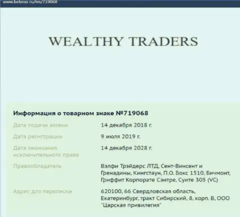 Сведения о организации Wealthy Traders, взяты на интернет-сайте бебосс ру