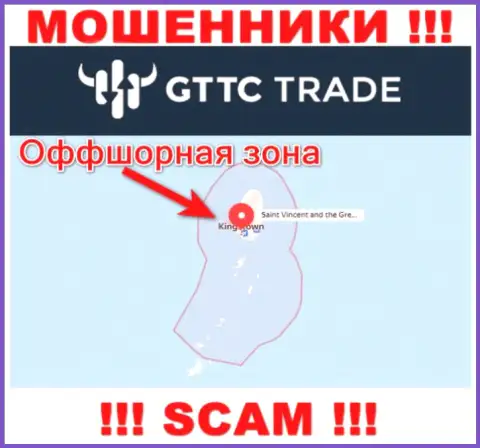 ОБМАНЩИКИ GT-TC Trade зарегистрированы довольно-таки далеко, а именно на территории - Сент-Винсент и Гренадины