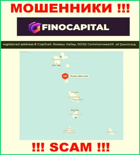 FinoCapital - это ШУЛЕРА, засели в оффшорной зоне по адресу: 8 Copthall, Roseau Valley, 00152 Commonwealth of Dominica