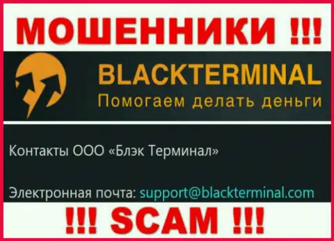 Довольно рискованно связываться с интернет-махинаторами Black Terminal, даже через их е-мейл - обманщики