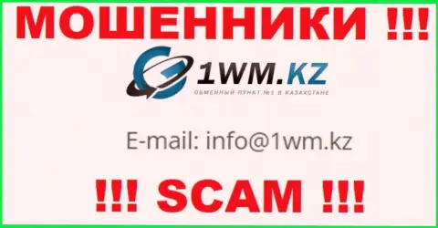 На веб-портале мошенников 1WM Kz приведен их е-майл, однако писать не советуем