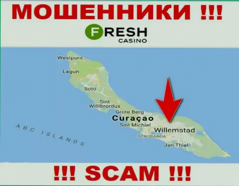 Curaçao - здесь, в офшоре, базируются мошенники Fresh Casino