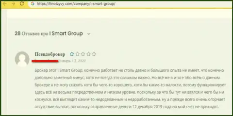Сотрудничество с обманной Forex компанией iSmart Groups вполне может привести к денежным трудностям (гневный комментарий)