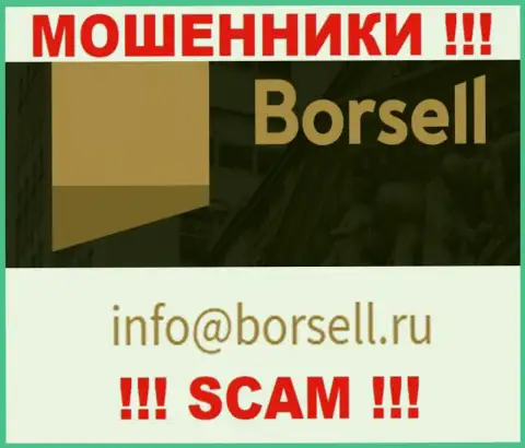 У себя на официальном веб-портале аферисты Borsell Ru показали данный e-mail
