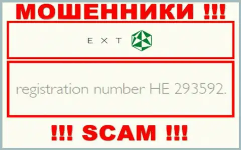 Номер регистрации EXT - HE 293592 от воровства финансовых средств не спасет