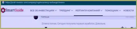 Условия для торговли у дилинговой организации Zinnera Com отличные, отзывы на сайте profi-investor com