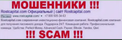 RostCapital - это МОШЕННИКИ !!! SCAM !!!