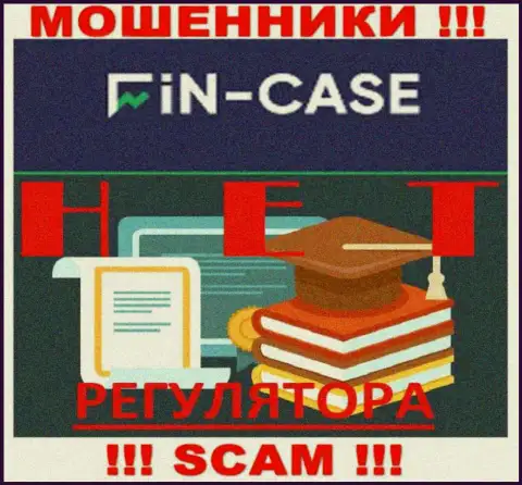 Данные о регуляторе организации Fin-Case Com не отыскать ни у них на интернет-портале, ни в глобальной сети internet
