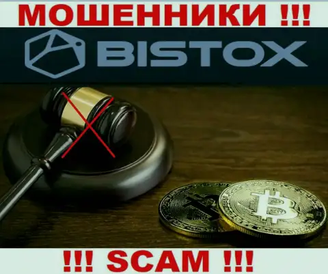 На интернет-ресурсе мошенников Bistox вы не найдете информации о регуляторе, его просто нет !!!
