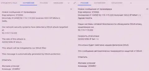 ДДоС атака на веб-сервис FxPro-Obman Com, проведенная по заказу Forex шулеров Fx Pro