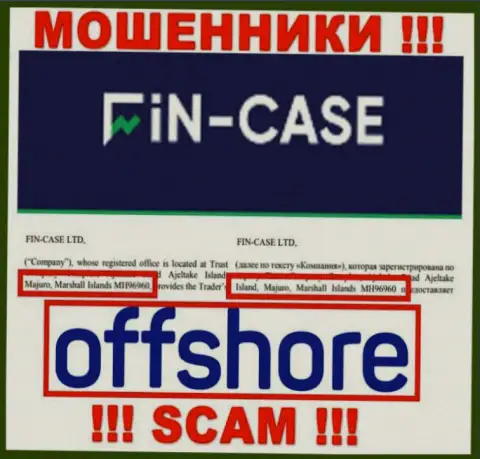 Маршалловы острова - оффшорное место регистрации ворюг Fin Case, показанное на их онлайн-сервисе