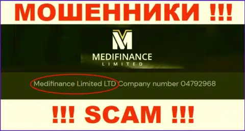 MediFinanceLimited Com как будто бы управляет контора Medifinance Limited LTD