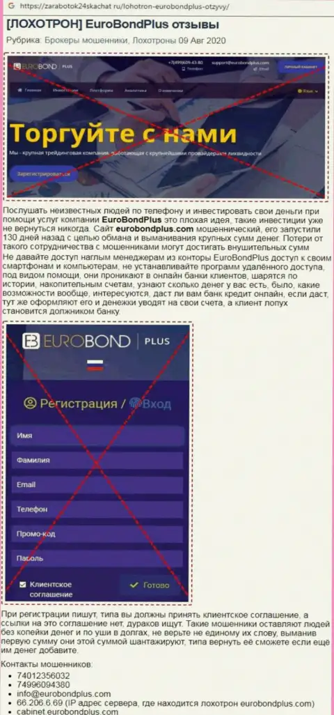 Обзор EuroBond International - интернет-мошенники или же солидная контора ?