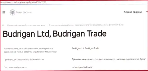 Обманщики BudriganTrade загремели в черный список Центробанка России