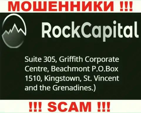 За грабеж людей интернет-кидалам Рок Капитал ничего не будет, т.к. они скрылись в оффшорной зоне: Suite 305 Griffith Corporate Centre, Kingstown, P.O. Box 1510 Beachmout Kingstown, St. Vincent and the Grenadines