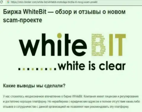 WhiteBit - это контора, работа с которой доставляет лишь убытки (обзор)