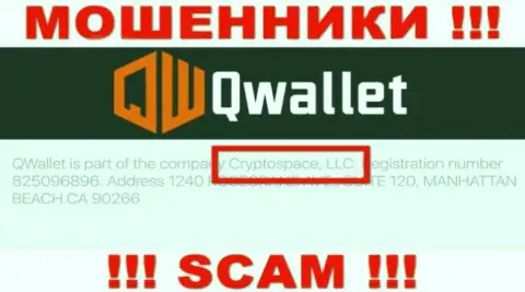 На официальном сайте QWallet написано, что этой организацией руководит Cryptospace LLC