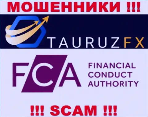 На веб-ресурсе Тауруз ФХ есть информация об их мошенническом регуляторе - FCA