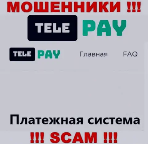Основная работа ТелеПай - это Платежная система, будьте очень осторожны, работают противоправно